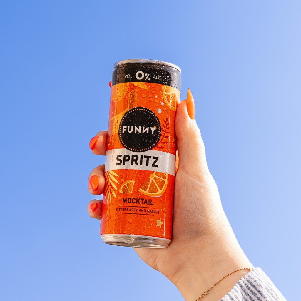 🍊 24-pack of FUNNY Spritz cans - 0% alc.