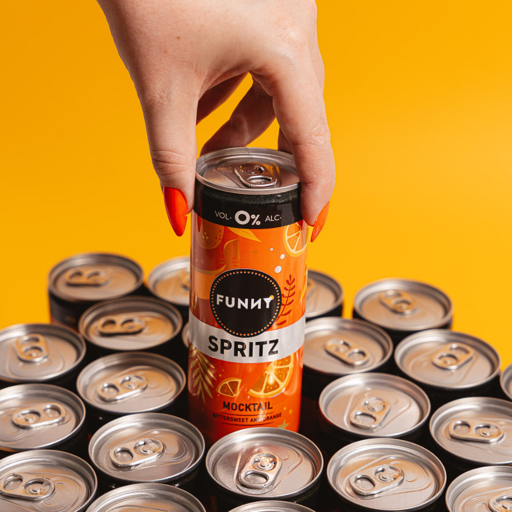 🍊 24-pack of FUNNY Spritz cans - 0% alc.